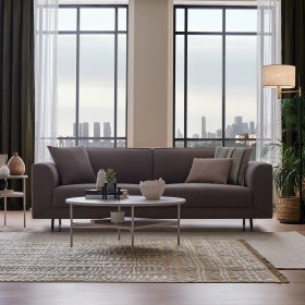 Resim Enza Home Basel 3'lü Yataklı Koltuk - Vizon 