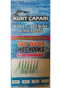 Resim Kurt Çapari 10 Numara 7 İğneli Koyu Yeşil Simli 0.25 Beden 0.15 K 