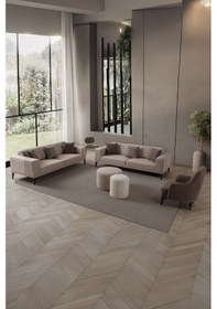 Resim Regnar 3+3+1 Koltuk Takımı Sütlü Kahve + Kahverengi Sütlü Kahve + Kahverengi 