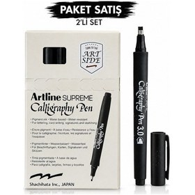 Resim Supreme Kaligrafi Kalemi 3mm N:epf-243 Siyah Renkli Yüksek Kalite Kaligrafi Aracı 12 Li Paket 