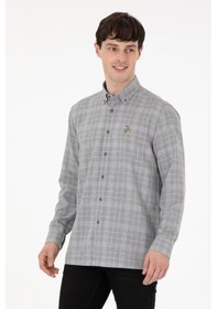 Resim U.s. Polo Assn. Erkek Gri Gömlek Desenli 50297403-vr024 Gri 
