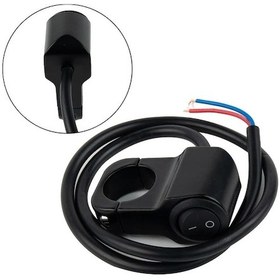 Resim Siyah-7/8in Motosiklet Gidonu Far On/off Anahtarı Işık Düğmesi Alüminyum Alaşımlı Su Geçirmez Sis Spot Anahtarı Scooter Atv 