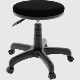 Resim Clk Home Ofis Büro Tabure Dönebilir Döner Tekerli Tekerlekli Pistonlu Iner Kalkar Tabure Siyah 