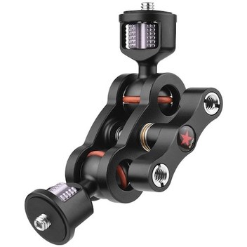 Springsun Andoer Siyah Alüminyum 1/4 İnç Vidalı Bant Makinası Ekranlı Ayarlı Tutucu + Saklama Kutusu