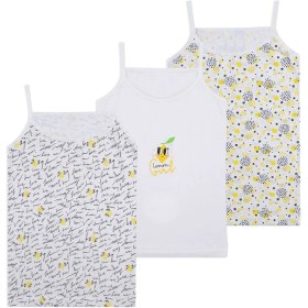 Resim Kız Çocuk 3'lü Desenli Atlet 1056 1056-21 