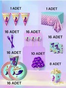 Resim 16 Kişilik Deniz Kızı Temalı Xl Paket - Doğum Günü Parti Ve Eğlenceli Etkinlikler 7 