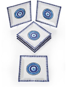 Resim Piatti Naturali 6'lı Nazar Pasta Tabak Seti Tatlı Sunum Seti Servis 20cm 