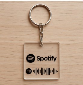Resim Kişiye Özel İsimli Sevgiliye Özel Spotify Kodlu Anahtarlık - Çift Taraflı 2 Adet 