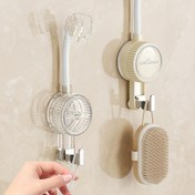Resim 1 adet No-Drill Emme Kupası Duş Tutucu, Ayarlanabilir Evrensel Banyo Duş Tutucu, Plastik Malzeme, Duvara Montajlı Kurulum, Duş Aksesuarı | Şık Duş Tutucu | Ayarlanabilir Tutucu 