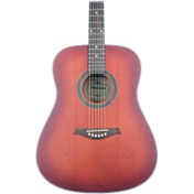 Resim Madison MAG-41M-TRD Trans Red Akustik Gitar (Kılıf-Pena) 
