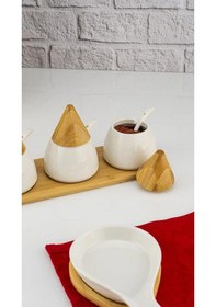 Resim Bambum Zenith 3'lü Baharat Seti Kaşıklı B5844 Beyaz 