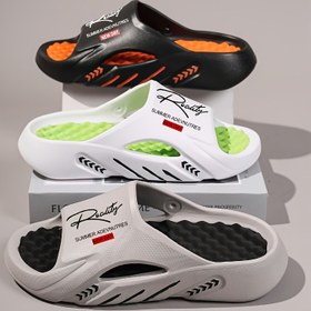 Resim Alfabe Baskılı Unisex EVA Terlikler, Moda Sokak Stili, Nefes Alabilir, Kaymaz, Kalın Taban, Masaj Tabanı ile, İç Mekan, Dış Mekan, Parti, Plaj - Yuvarlak Ayak Ucu Slip-On Tüm Mevsimler için 