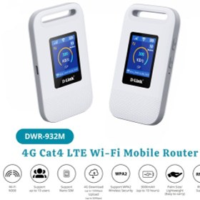 Resim D-link Dwr-932m Cat4 Lte 4g/hspa Wi-fi N300, 3000mah Bataryalı Ve Renkli Lcd Ekranlı Taşınabilir Mobil Router 