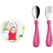 Resim Nessiworld Paslanmaz Çelik Çatal Kaşık Seti 522 Pembe 