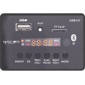 Resim Magicvoice MV-14907 USB-SD-AUX-Bluetooth Kumandalı Ekranlı Oto Teyp Çevirici Dijital Player Board 