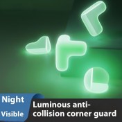 Resim 10 adet Luminous Silikon Masa Koruyucuları - Şeffaf, Gece Görüşlü Mobilya Köşe Koruyucuları, Güvenlik, Tamponlar ve Yastıklar için İdeal, Gece Görüşlü Koruma | Parlayan Özellik | Plastik Köşe Koruyucuları, Masa Kenar Güvenlik 