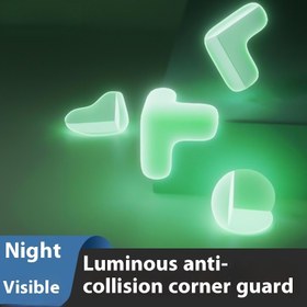 Resim 10 adet Luminous Silikon Masa Koruyucuları - Şeffaf, Gece Görüşlü Mobilya Köşe Koruyucuları, Güvenlik, Tamponlar ve Yastıklar için İdeal, Gece Görüşlü Koruma | Parlayan Özellik | Plastik Köşe Koruyucuları, Masa Kenar Güvenlik 
