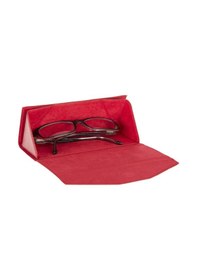 Resim Smart Glass Deri Gözlük Kılıfı V4 Kırmızı 