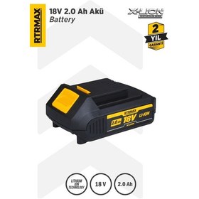 Resim RTRMAX RTX1802 X-Lion Akü Yedek Batarya 2.0 Ah 