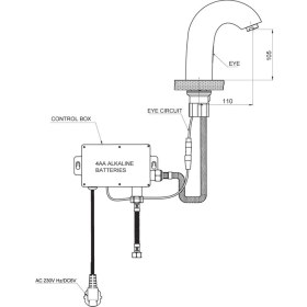 Resim Gpd Fotoselli Tek Su Girişli Lavabo Bataryası FLB10-2 
