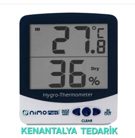Resim Dijital Iç ve Dış Sıcaklık ve Nem Ölçer 