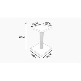 Resim Brt Pet Platform Kedi Tırmalama Tahtası - 52cm - Kırmızı 