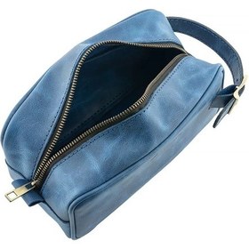 Resim Twingold İsme Özel Dopp Kit Kişisel Bakım Ve Seyahat Çantası - %100 Rainbow Deri - Ac14004 - Saks Mavisi Saks Mavisi 