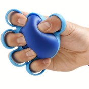 Resim Mavi Parmak Kavrama Topu - El ve Bilek Güçlendirme Eğitimi, İnme ve Hemipleji Rehabilitasyonu, Yaşlılar İçin Bireysel Parmak Egzersiz Ekipmanları, Şarj Edilemeyen Parmak Egzersiz Halkası 