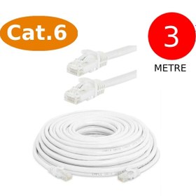 Resim aydemirelektrik Cat6 Network Internet Ethernet Bilgisayar Kablosu Rj45 - Rj45 3 Metre Patch Kablo 