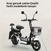 Resim 360° Ayarlanabilir Bisiklet Arka Görüş Aynası - Esnek Hortum, Akrilik Mercek, Kaymaz Conta Dahil, Evrensel Uygunluk Elektrikli Bisikletler/Scooterlar, Şarj Edilmemiş, Sevgililer Günü Bisiklet Aksesuarı, Tek Paket 