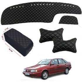 Resim Fiat Tempra Kolçak + Boyunluk + Göğüs Halısı Siyah (503402515) 