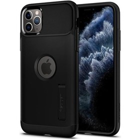 Resim Spigen İphone 11 Pro İle Uyumlu Kılıf Slim Armor Black 