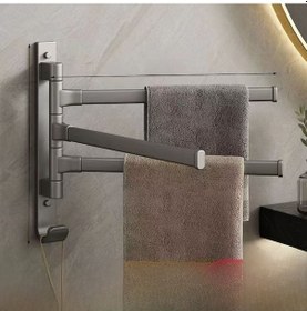 Resim Reedark Duvar Tipi Katlanabilir Çamaşır Asma Aleti, Çoklu lı, Olmadan Kurulum, Çorap-iç Giyim Kurutmak İçin, Balkon Ev Kullanıma Uygun, Gri Renk, 3 Barlı Diğer 