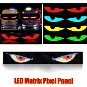 Resim NEFFO Araç İçi RGB Led Ekran Matrix Kayan Yazı/Emoji Panel App Kontrol Kumandalı Cafe Restaurant Tabelası 