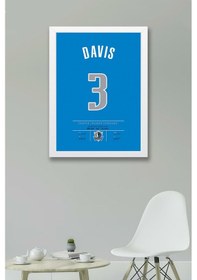 Resim Anthony Davis Forma Çerçeveli Tablo - Nba Dallas Mavericks Jersey 