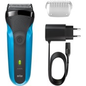 Resim Braun Series 3 310S Şarj Edilebilir Islak ve Kuru Elektrikli Tıraş Makinesi, Mavi 