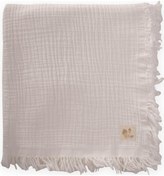 Resim Cigit Dört Kat Püsküllü Battaniye 80x120 Cm Ekru Ekru 