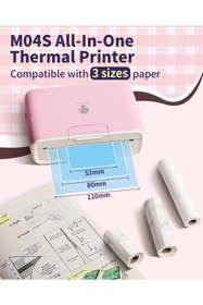 Resim Phomemo M04S Mini Taşınabilir Akıllı Cep Sticker Fotoğraf Yazıcı, Yapay Zeka Destekli Uygulama 