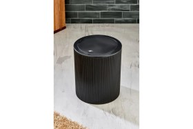 Resim 6,5 Lt Yuvarlak Çizgi Model Banyo Mutfak Çöp Kovası Gri 