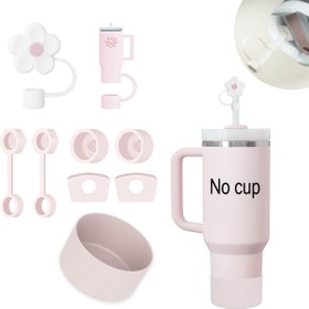 Resim Kristal Tozu Buz Bardakları için Aksesuarlar, Su Şişeleri için Su Geçirmez Silikon Koruyucu Kılıflar, Sızdırmaz Tıkaçlar, Toz Tıkaçları, 9'luk Set. 