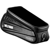 Resim Yifomall Bisiklet Üst Çubuk Çantası, 6.5 İnç Full Ekran Telefon İçin Su Geçirmez, Tpu Dokunmatik Ekran, Eva Sert Kasa, Gece Reflektörlü, Bisiklet Malzemesi Siyah 