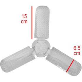 Resim Badem10 Üç Pervaneli Tasarruflu Ampul 40 W Led Lamba Beyaz E27 Duy 3600 Lümen Uzun Ömürlü 220 Volt 1 Adet 