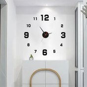 Resim Minimalist Silent Digital Duvar Saati, Basit ve Şık Asılı Saat, Akrilik Yaratıcı Saat, Kuzey Tarzı Oturma Odası Duvar Saati, Minimalist Kapak Dekoratif Saat, DIY Silent Self-Adhesive Duvar Saati, Oturma Odası ve Yatak Odası için Dijital Duvar Sticker Saati 