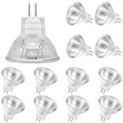 Resim 12 Adet Mr11 Halojen Ampuller Gu4 Halojen Lamba 12v 20w Mr11 Gu4 Kısılabilir Ampul Cam Kapak Tavan Lambası İçin 2 Pin Halojen Ampul 2700k Sıcak Beyaz 