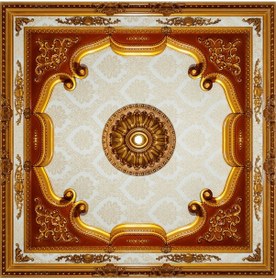 Resim Kare Kahve Saray Tavan Göbek 150*150 cm 