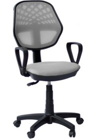 Resim Gri Ofis Koltuğu Büro Çalışma Sanalyesi Oyuncu Koltuğu 