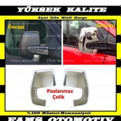 Resim Ford Tourneo Custom Krom Ayna Kapağı 2012 Üzeri Paslanmaz Çelik 