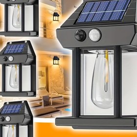 Resim 4 ADET Güneş Enerjili Şarj Edilebilir Duvar Lambası: Hareket Sensörlü LED Dış Mekan Işığı, Dış Duvarlar, Verandalar, Güverteler ve Bahçeler için - ABS Malzeme, Ev Kullanımı için Uygun 