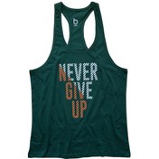 Resim Bluu Fitness Gym Tank Top Sporcu Atleti Never Give Up Yeşil 