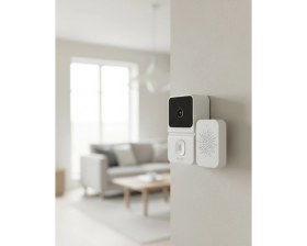 Resim Store Mania Ieg™ Şarjlı Kameralı Kapı Zili Beyaz 